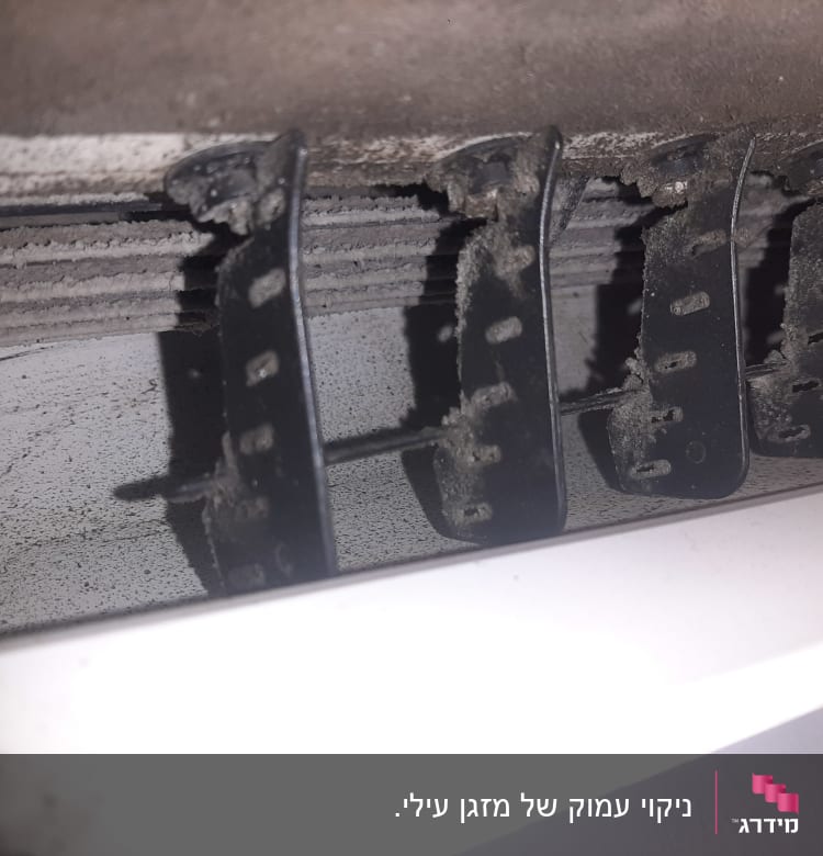 תריסי מזגן מלוכלכים באבק ולכלוך